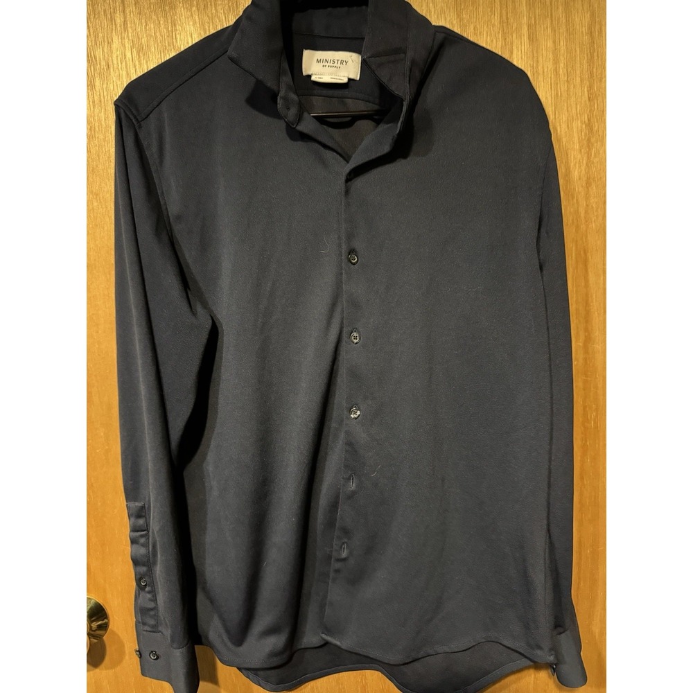 ministry of supply Medium Navy Button Up Shirt (Q1)